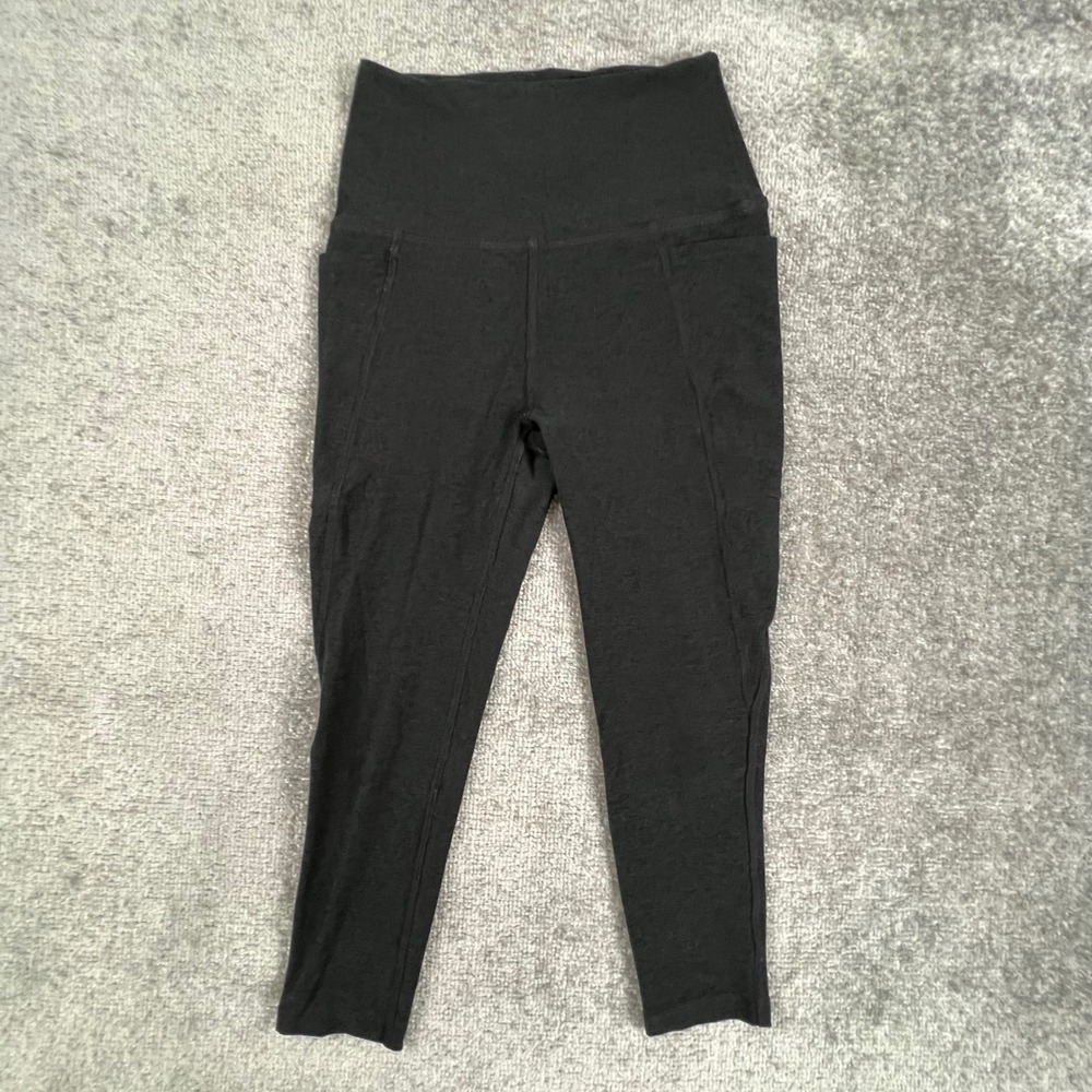 Beyond Yoga Spacedye High Waisted Midi Leggings with Pockets Black Small USA